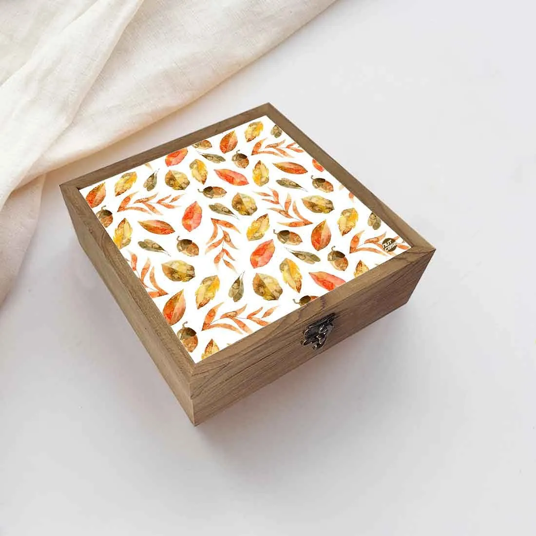 Nutcase Jewellery Box for Women Stylish - Unique Gifts - Unique Gifts -Orange Leaf