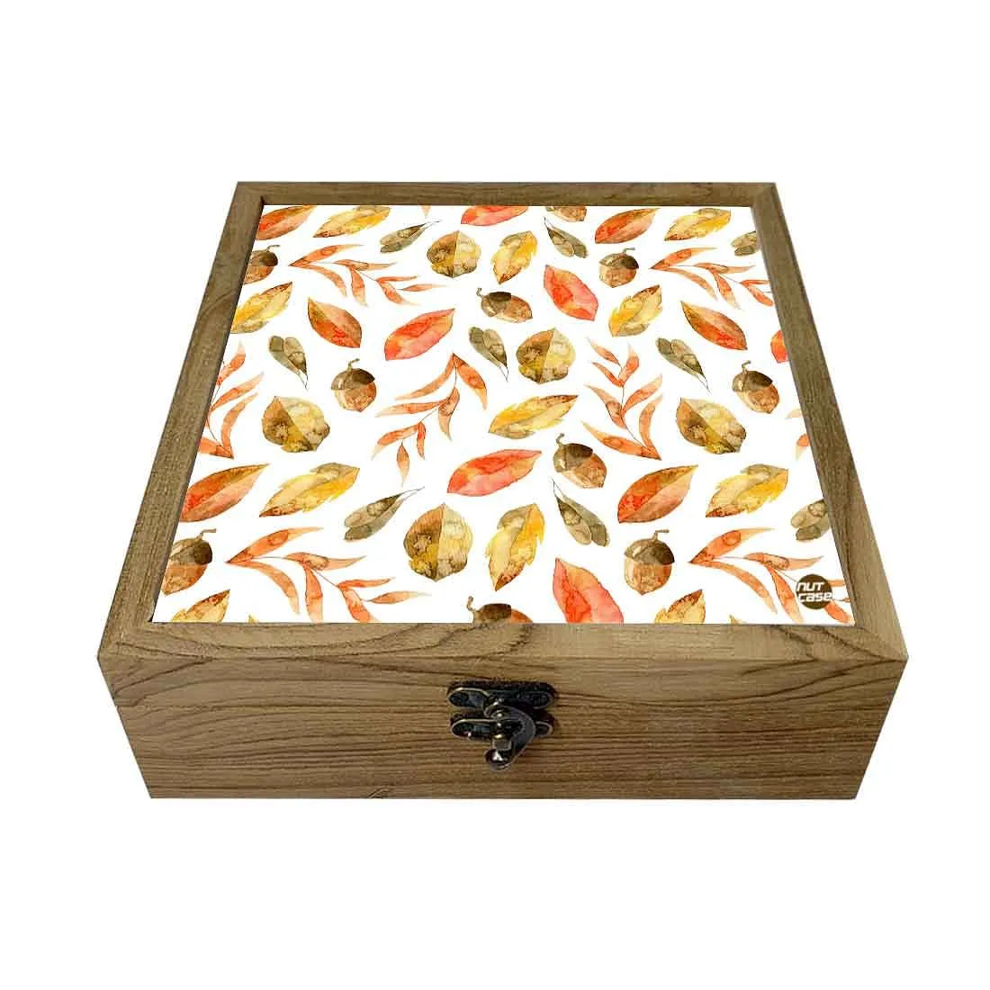 Nutcase Jewellery Box for Women Stylish - Unique Gifts - Unique Gifts -Orange Leaf