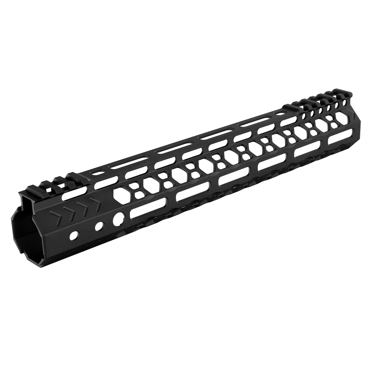 ohhunt AR-15 12" Ultra Light Hex Free Float M-lok Handguard with Steel Barrel Nut