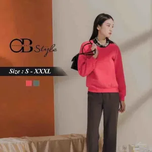 ORANGEBEAR FAKE TWO PIECE HIGH COLLAR TOP