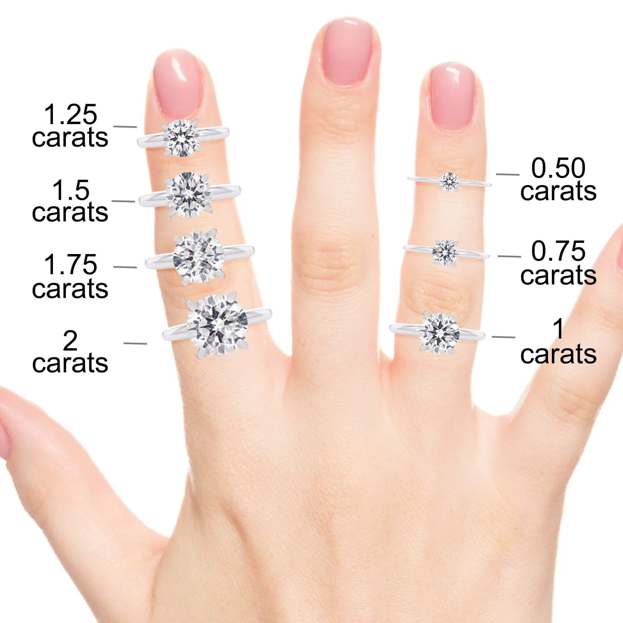 Pave Diamond Engagement Ring Regal 14K Rose Gold