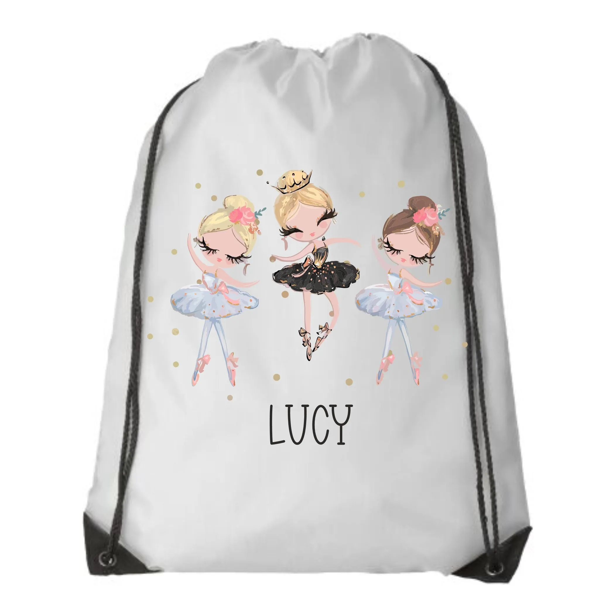 Personalised Ballerina Pencil Case, Make up Bag, School Kids Linen - Ballet Girls