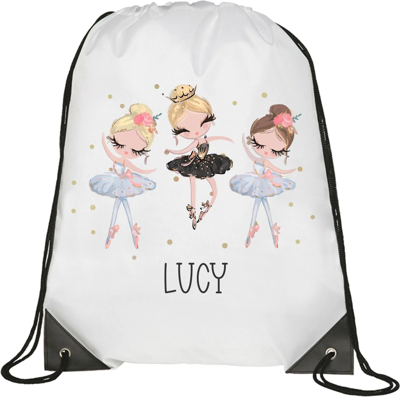 Personalised Ballerina Pencil Case, Make up Bag, School Kids Linen - Ballet Girls