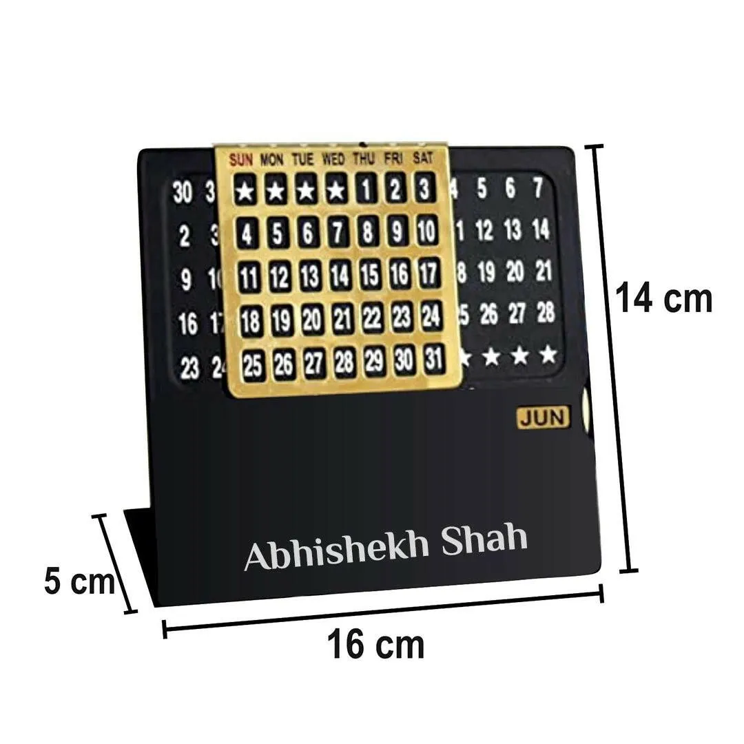 Personalized Name Life Time Calendar With Month Display Metal Desk Stand