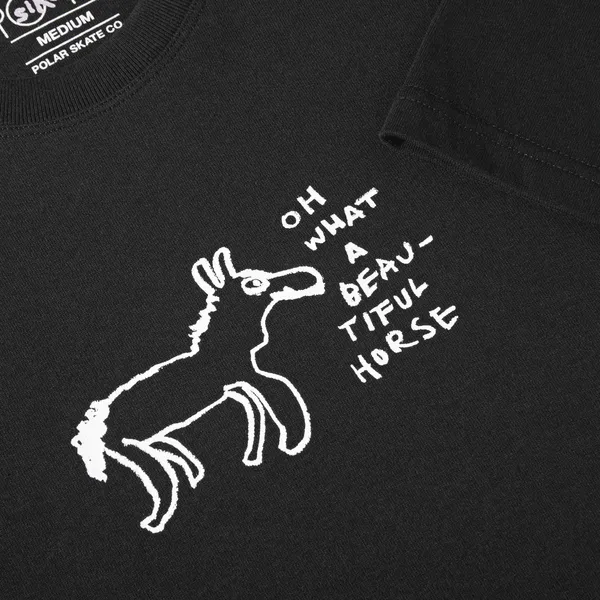 Polar Beautiful Horses T-Shirt - Black