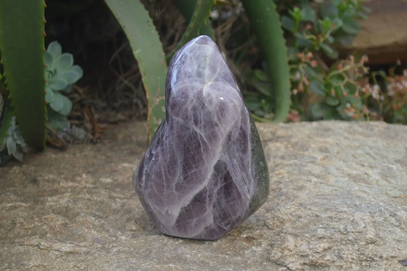 Polished Angelite Anhydrite Standing Free Form x 1 From Madagascar