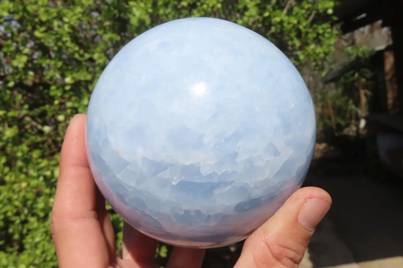 Polished Blue Calcite Spheres x 1 From Ihadilalana, Madagascar