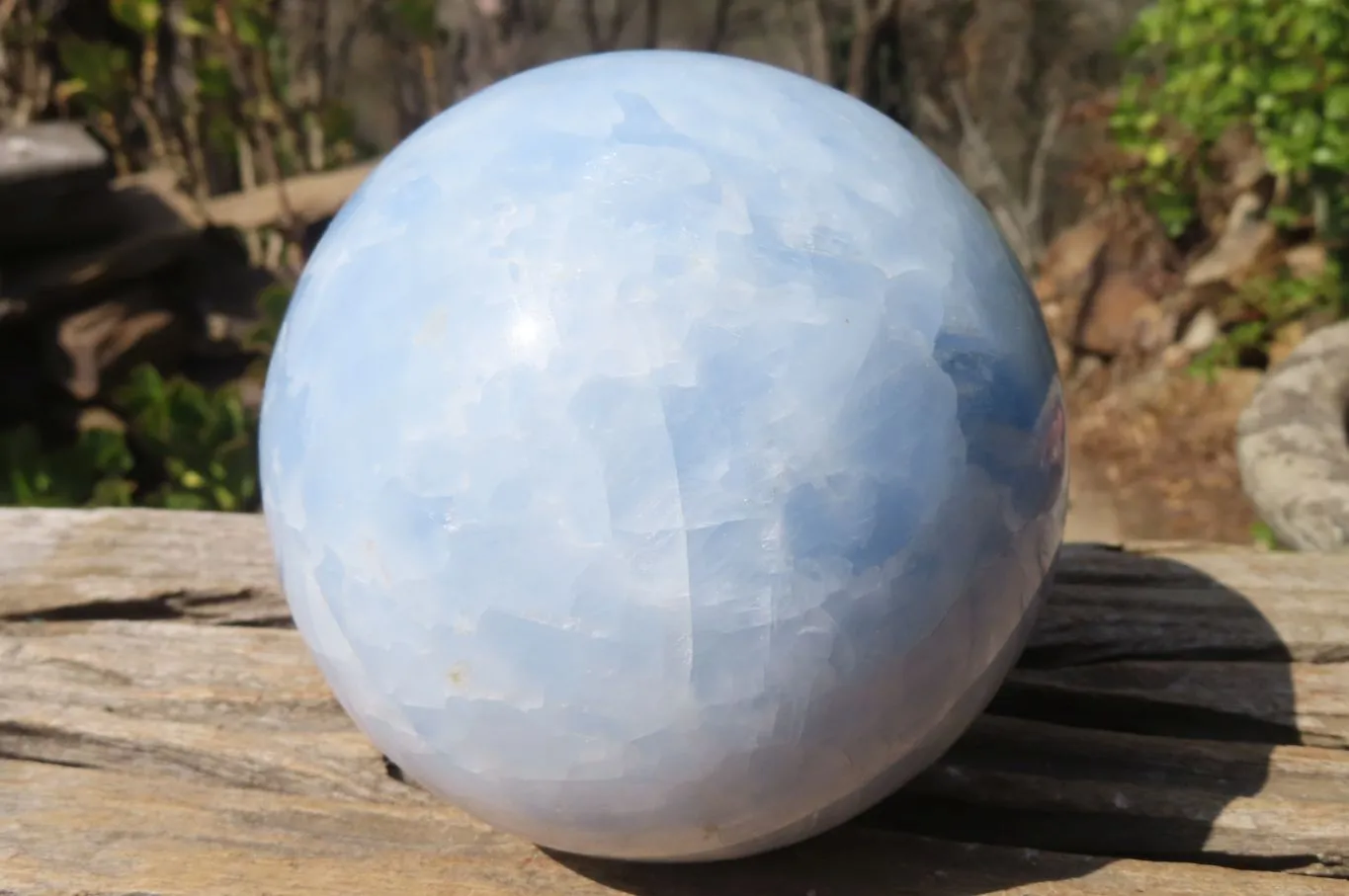 Polished Blue Calcite Spheres x 1 From Ihadilalana, Madagascar
