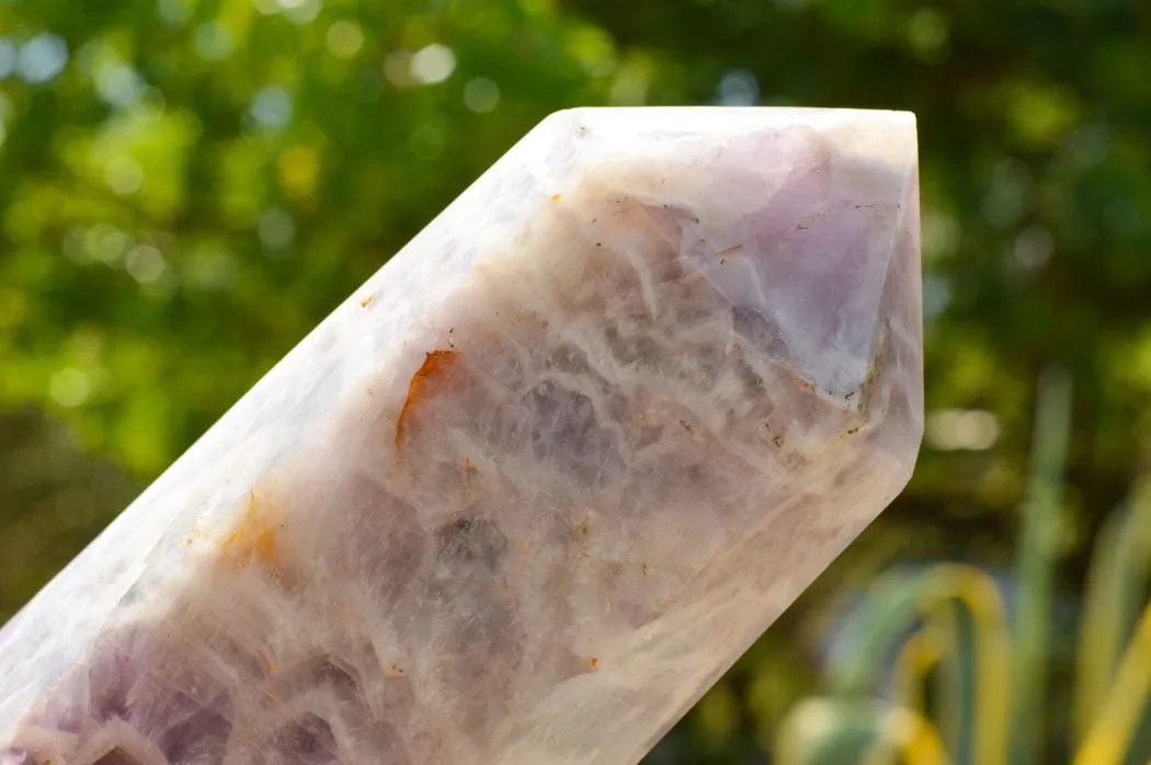 Polished Large Chevron Amethyst Point x 1 From Madagascar