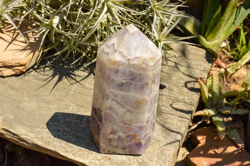 Polished Large Chevron Amethyst Point x 1 From Madagascar