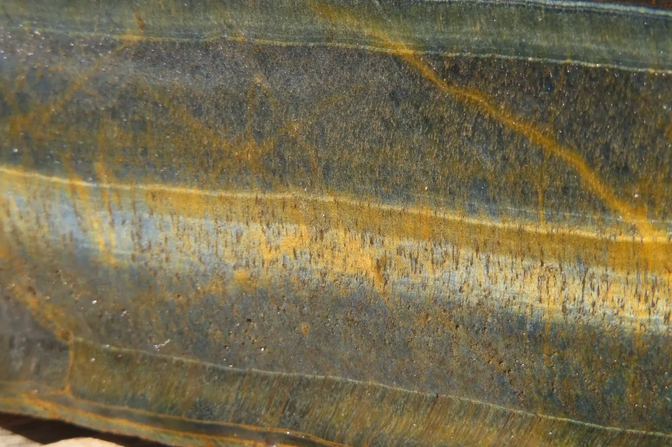 Polished Partially Blue & Gold Tigers Eye Slab x 1 From South Africa