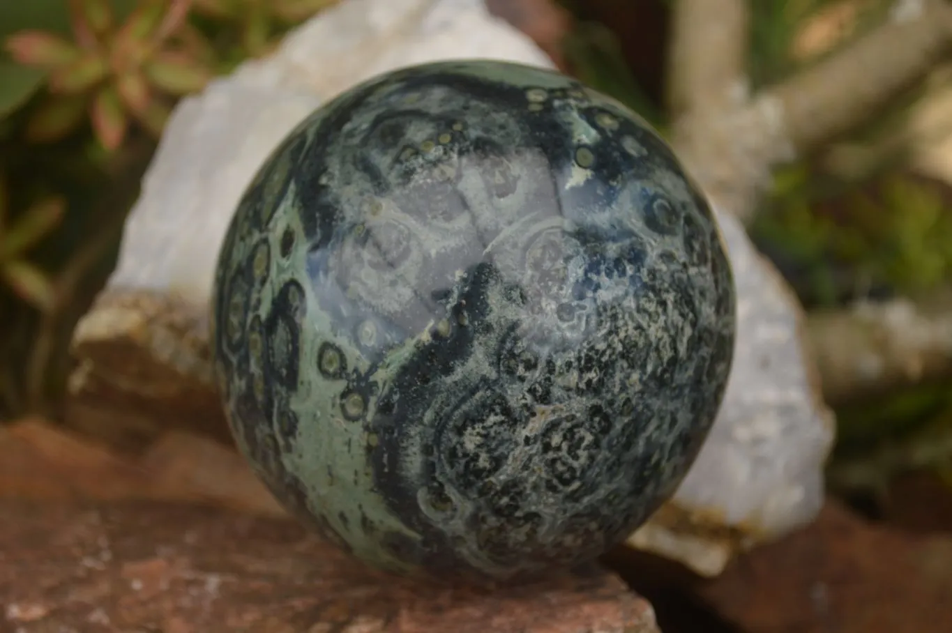 Polished Stromatolite / Kambamba Jasper Sphere  x 1 From Mahajanga, Madagascar