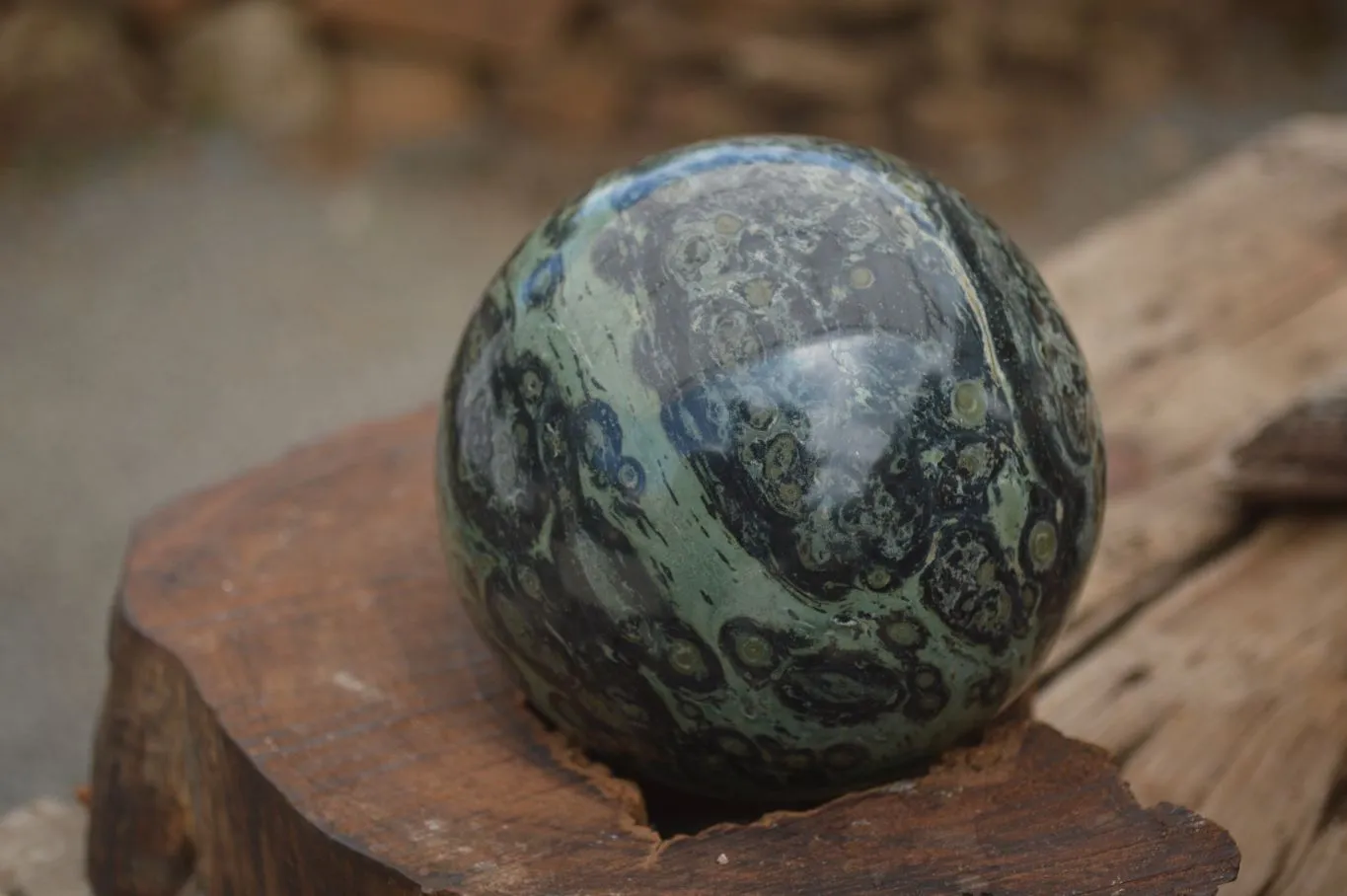 Polished Stromatolite / Kambamba Jasper Sphere  x 1 From Mahajanga, Madagascar