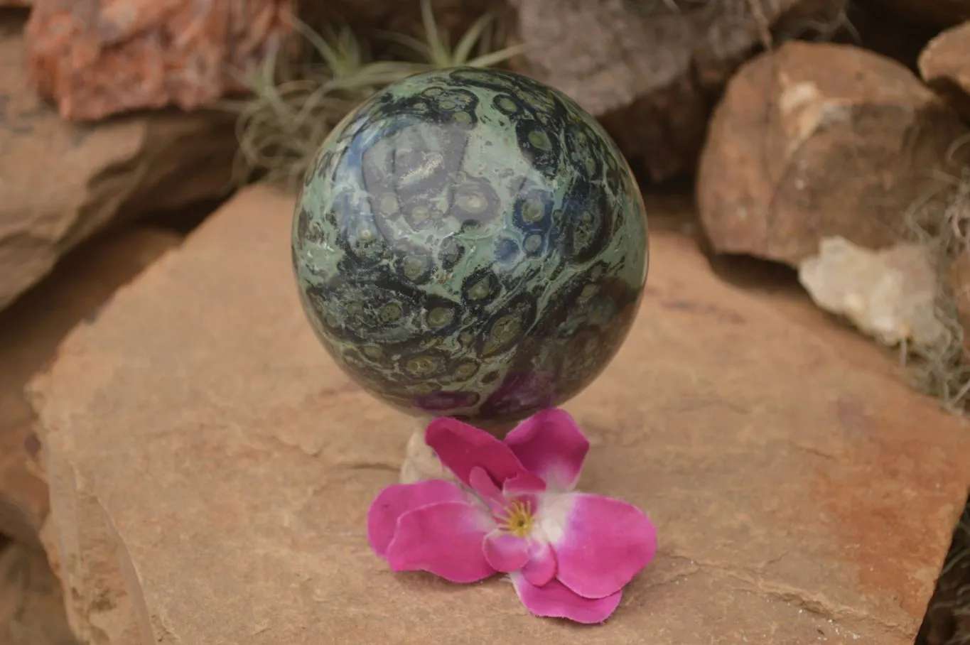Polished Stromatolite / Kambamba Jasper Sphere  x 1 From Mahajanga, Madagascar