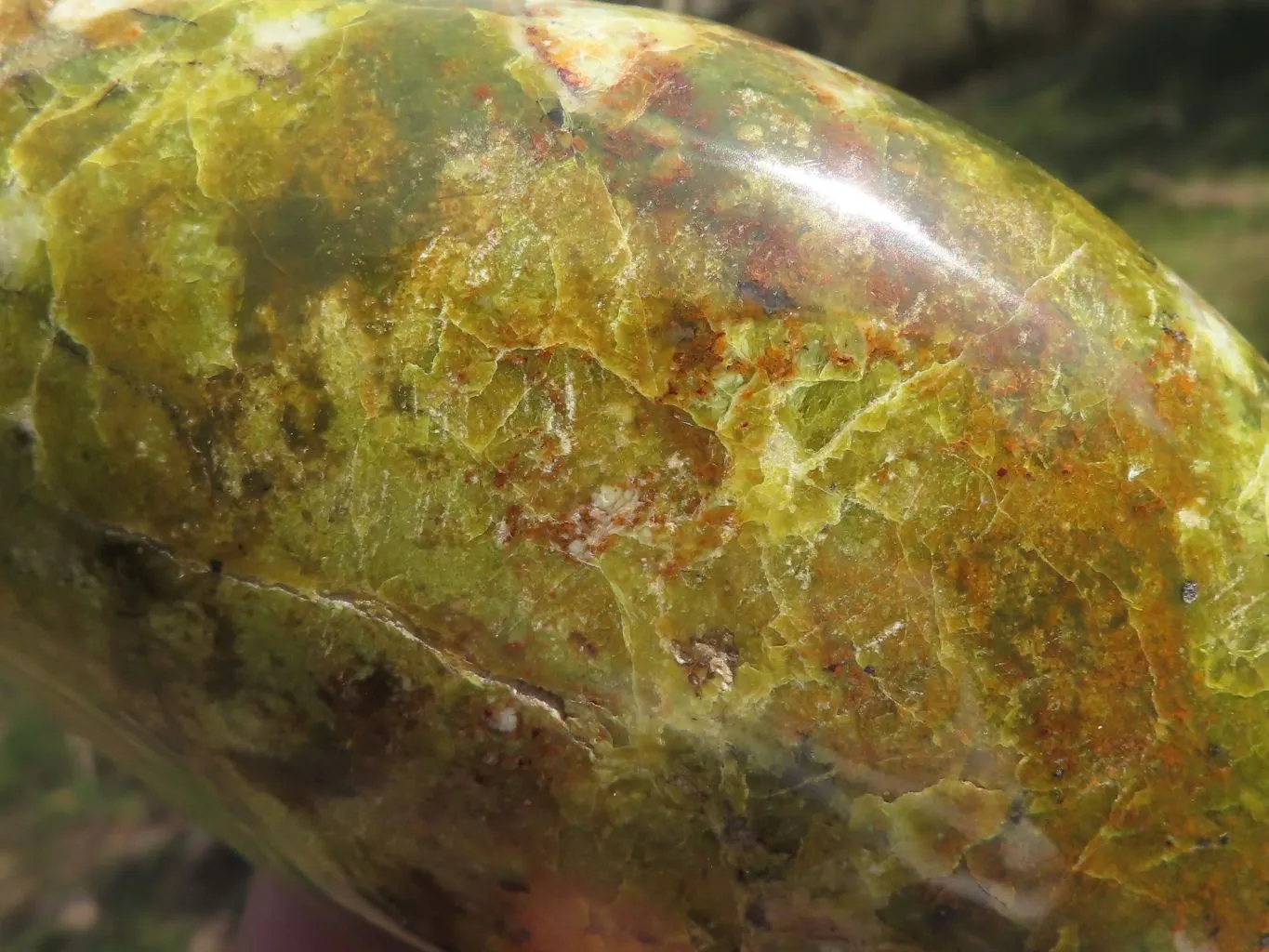 Polished Stunning Green Opal Standing Free Form x 1 From Antsirabe, Madagascar