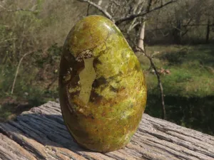 Polished Stunning Green Opal Standing Free Form x 1 From Antsirabe, Madagascar