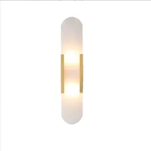 Post-modern natural marble wall lamp living room TV background wall designer bedroom bedside light luxury porch aisle lamp