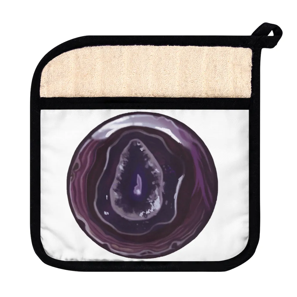 Purple Rock Pot Holder with Pocket