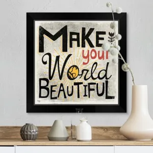 "Beautiful" Black Framed Print