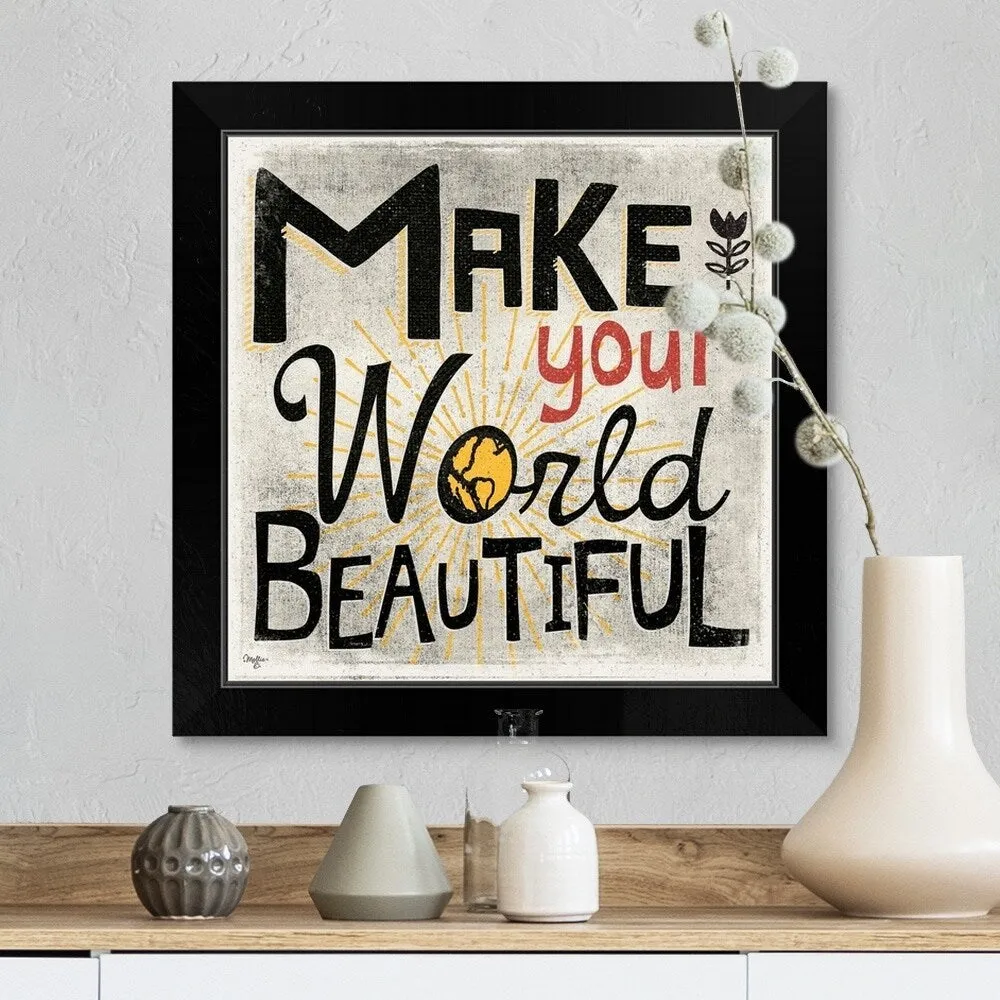 "Beautiful" Black Framed Print