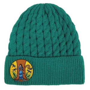 "Strong Earth Woman" Embroidered Toque Métis artist Leah Dorion