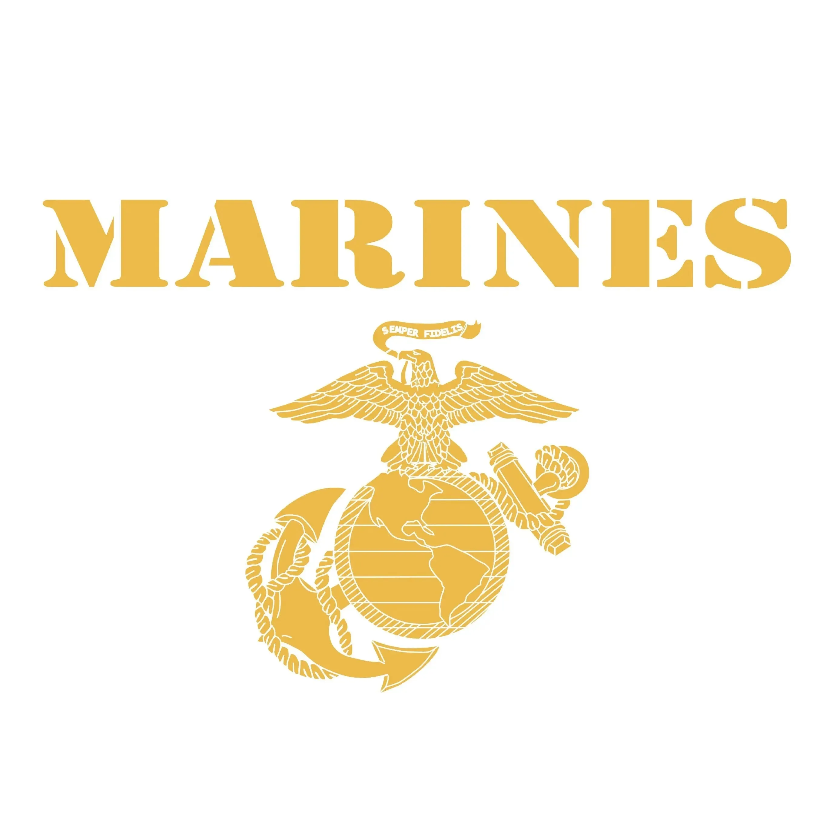 Red & Gold Vintage Marines Long Sleeve Tee
