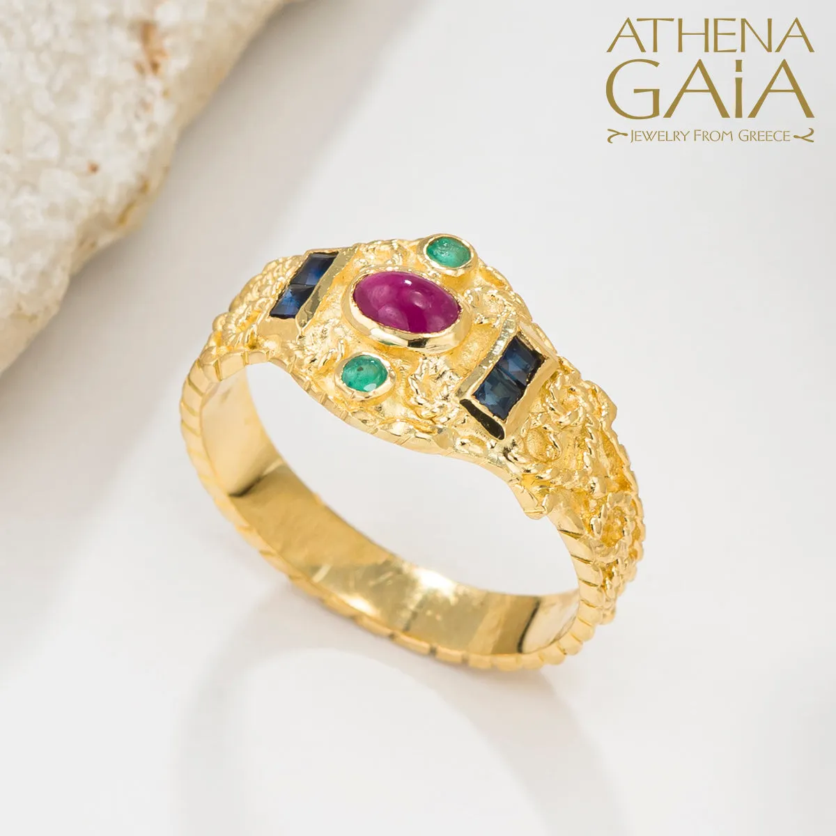 Regal Byzantine Bar Flank Ring