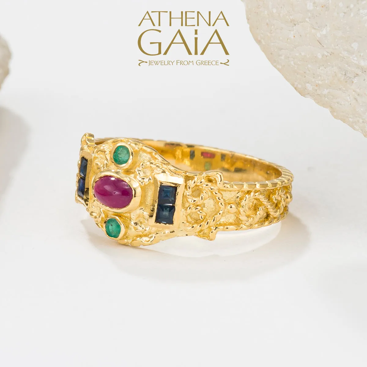 Regal Byzantine Bar Flank Ring