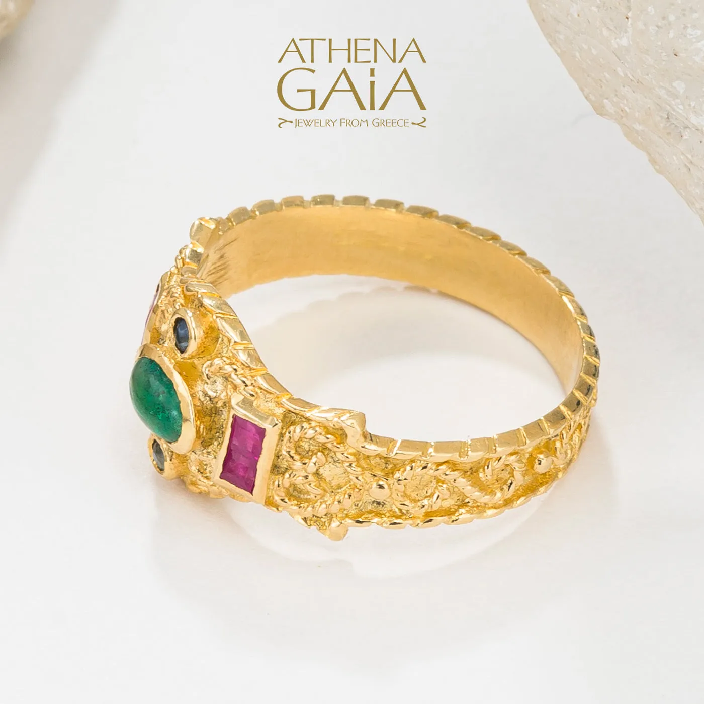 Regal Byzantine Bar Flank Ring