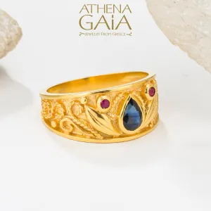 Regal Byzantine Sapphire Ring