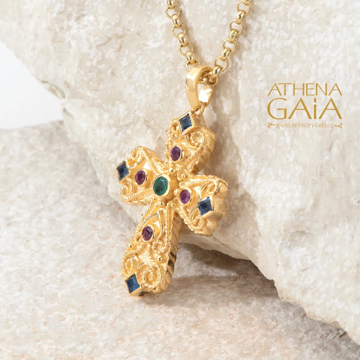 Regal Duo Prosopa Reversible Byzantine Flared Cross
