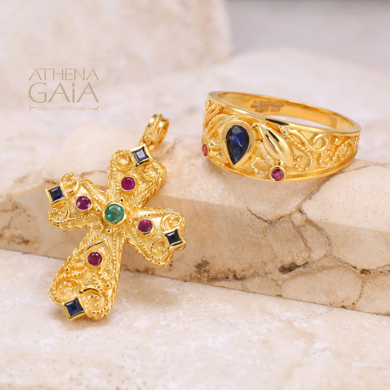 Regal Duo Prosopa Reversible Byzantine Flared Cross