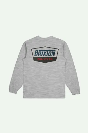Regal L/S Standard T-Shirt - Heather Grey/Navy/Brown