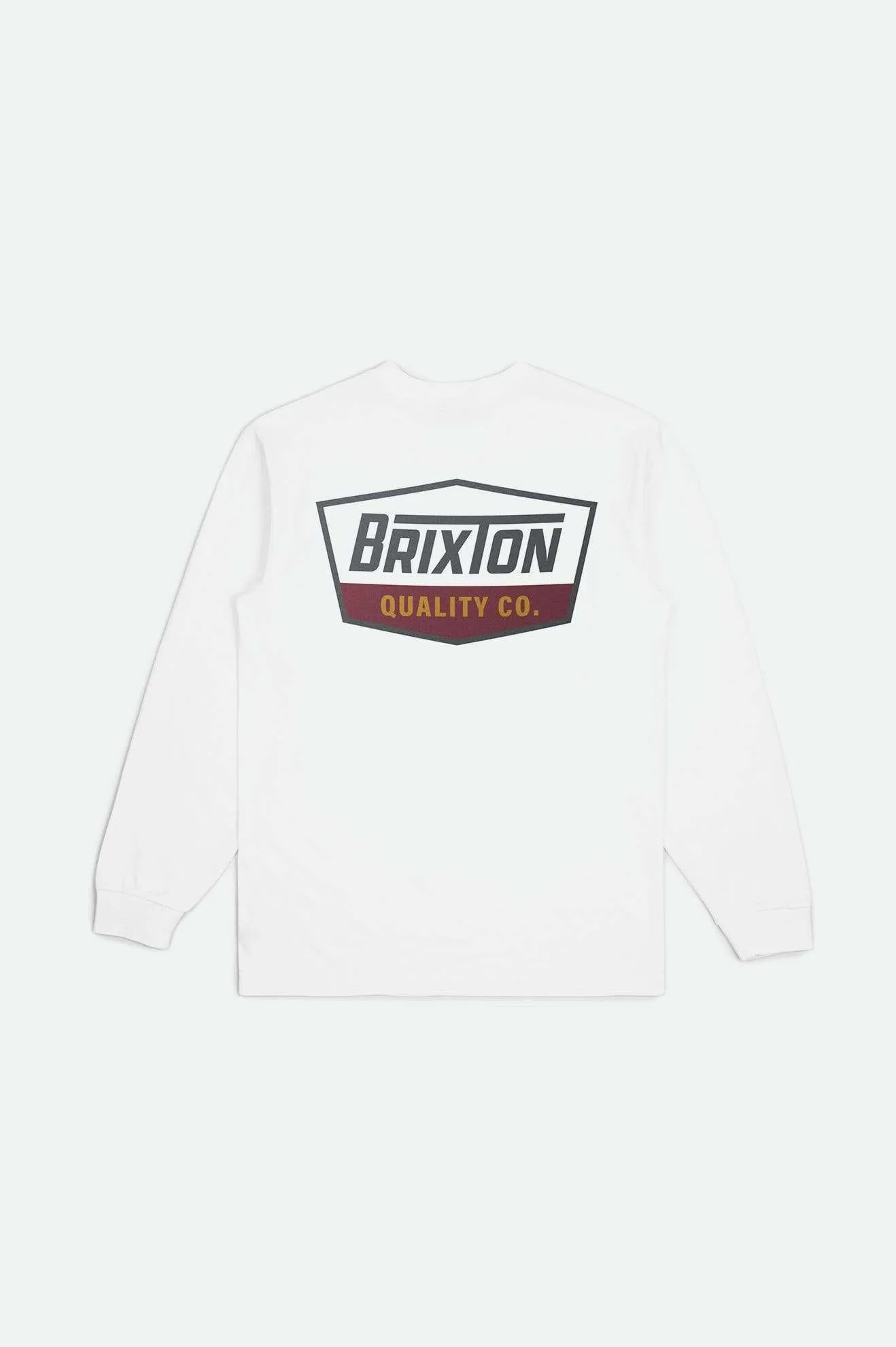 Regal L/S Standard T-Shirt - White/Charcoal/Mahogany
