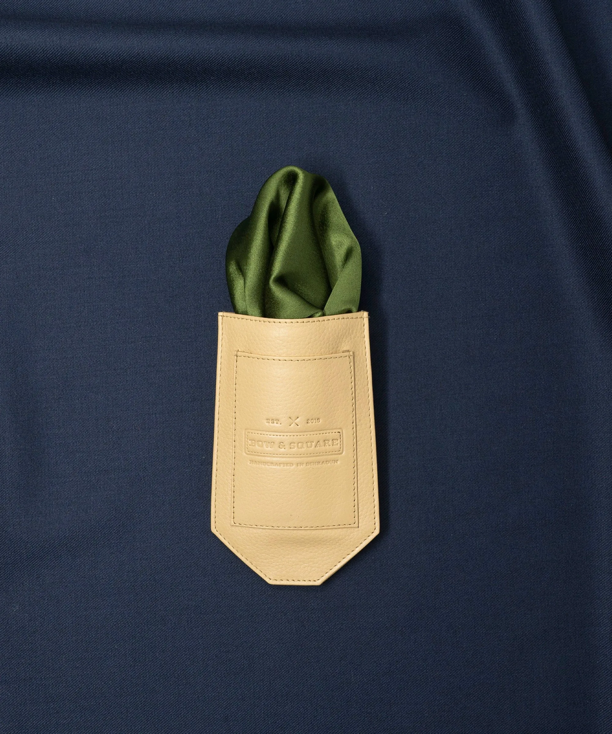 Regal Net Green Pocket Square