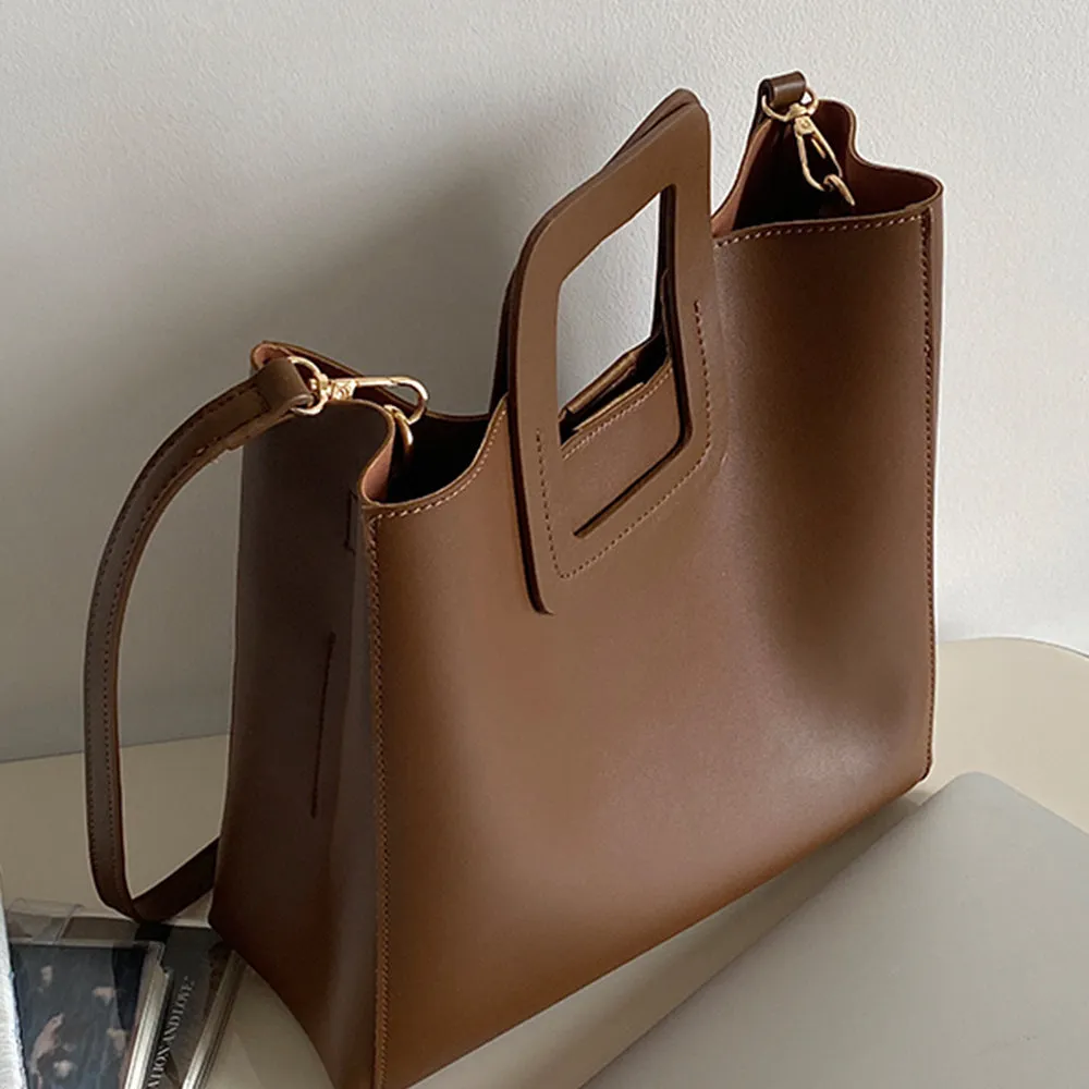 Retro handheld tote bag, large capacity shoulder crossbody bag, crossbody handbag for women