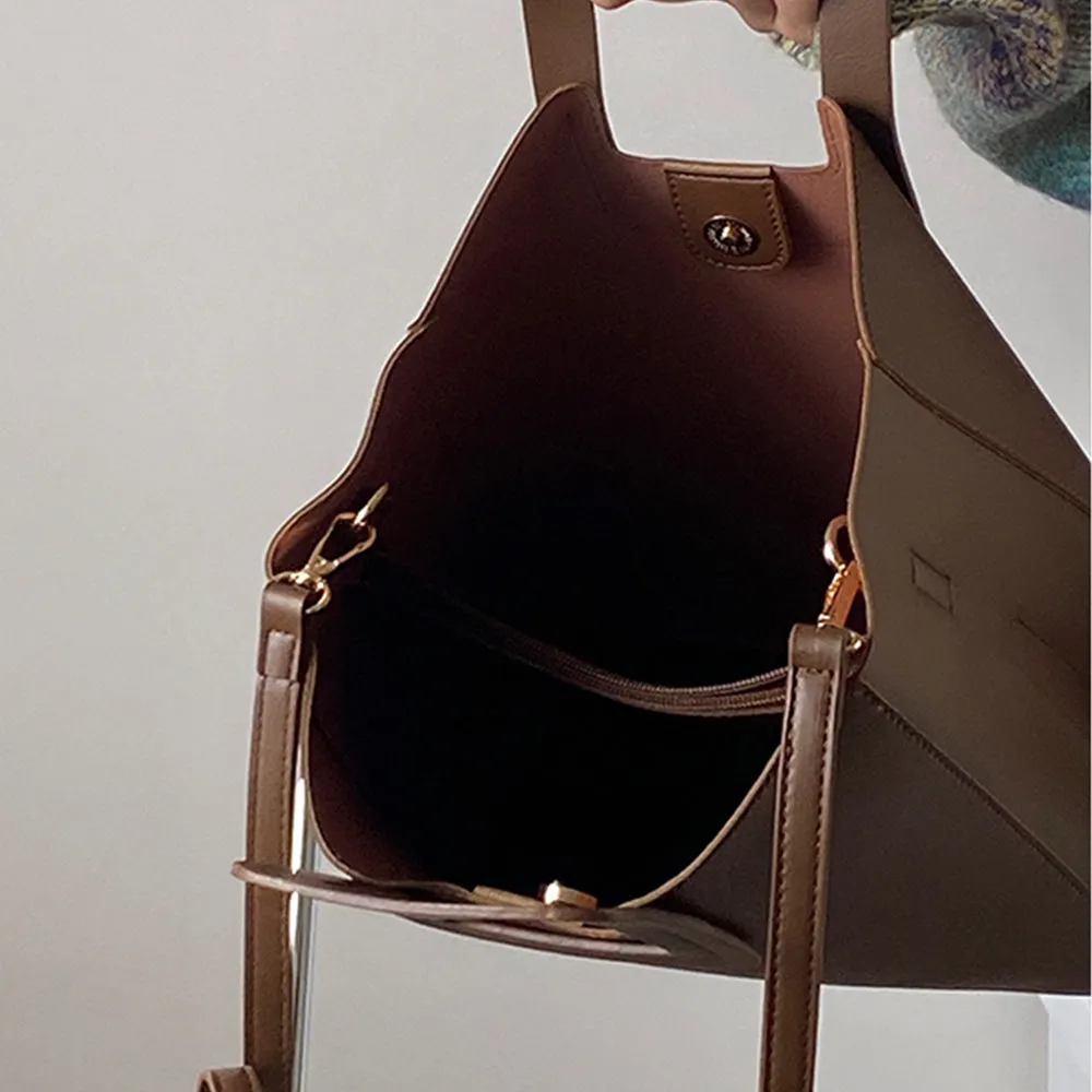 Retro handheld tote bag, large capacity shoulder crossbody bag, crossbody handbag for women