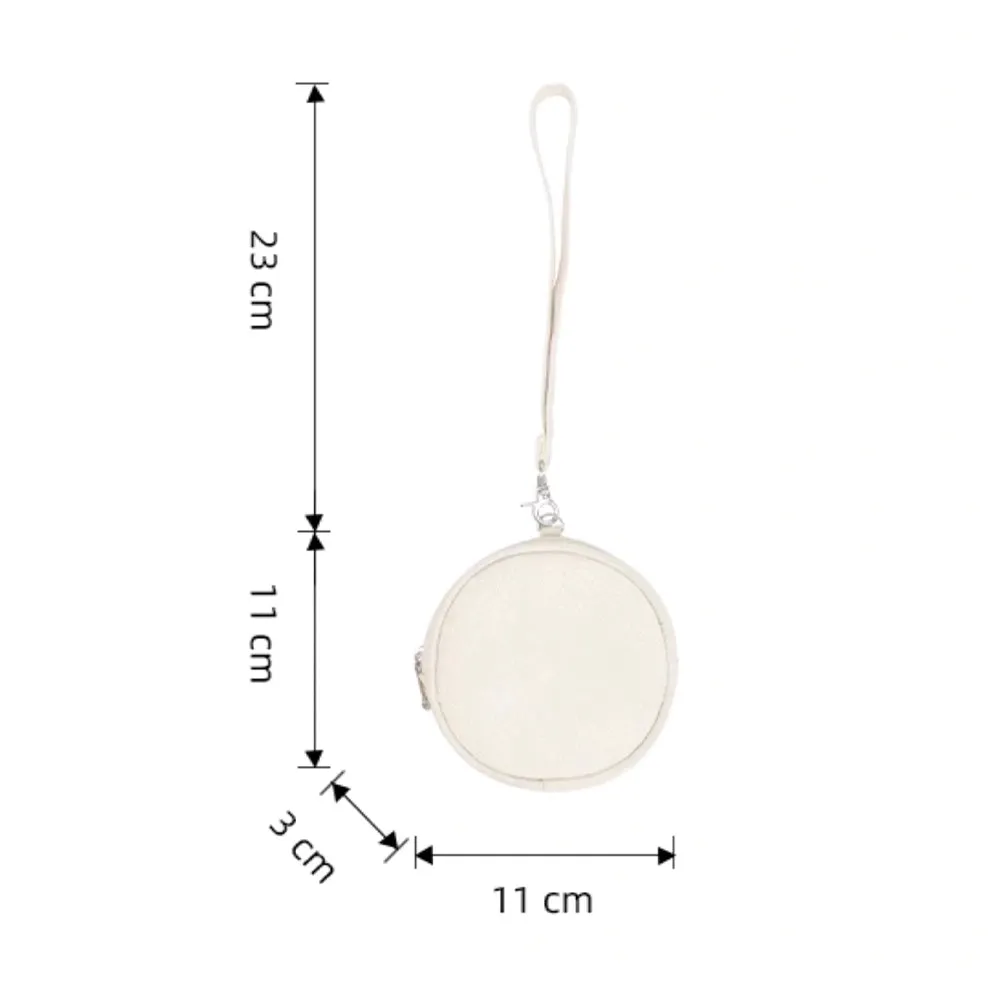 Round coin purse, small canvas hanging bag, small storage bag