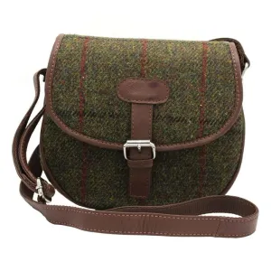 Rowan Harris Tweed Saddle Bag Green