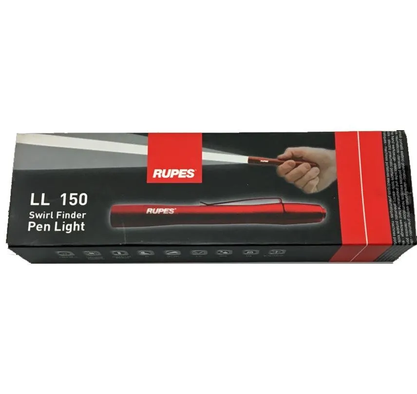 RUPES Red LL150 Swirl Finder LED Pen Light Paint Inspection Tool Luminous Flux