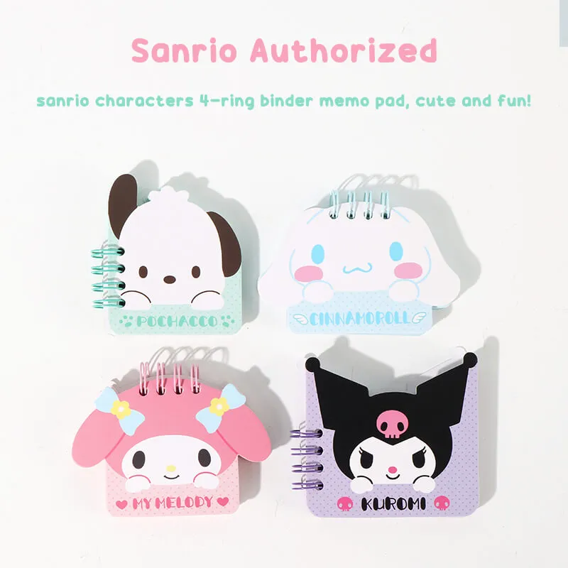 Sanrio Character Die-cut 4-Ring Binder Memo Pads