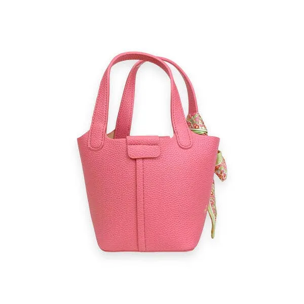 Satchel Bag w/ Scarf: BLACK