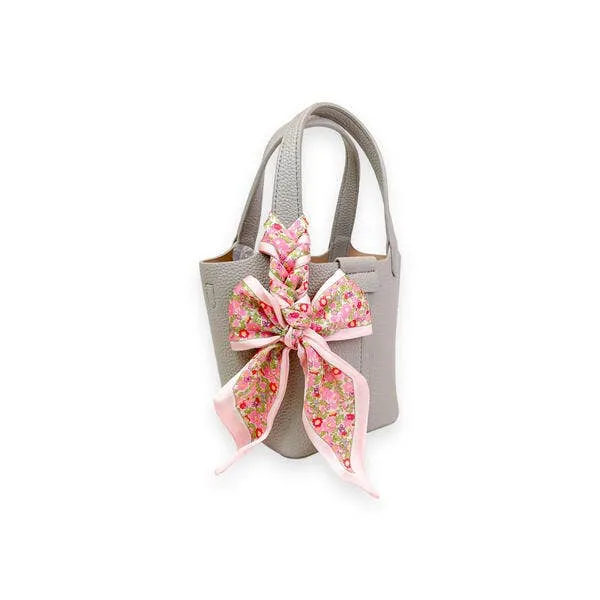 Satchel Bag w/ Scarf: BLACK