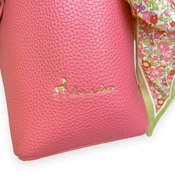 Satchel Bag w/ Scarf: BLACK
