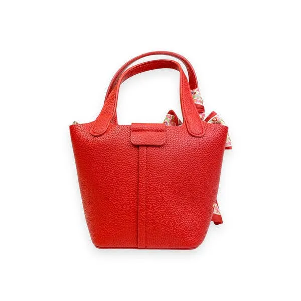 Satchel Bag w/ Scarf: BLACK