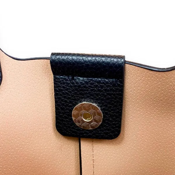 Satchel Bag w/ Scarf: BLACK