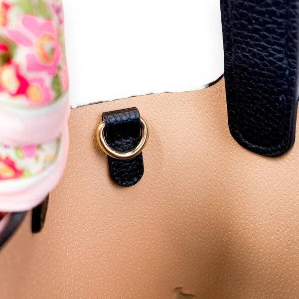 Satchel Bag w/ Scarf: BLACK