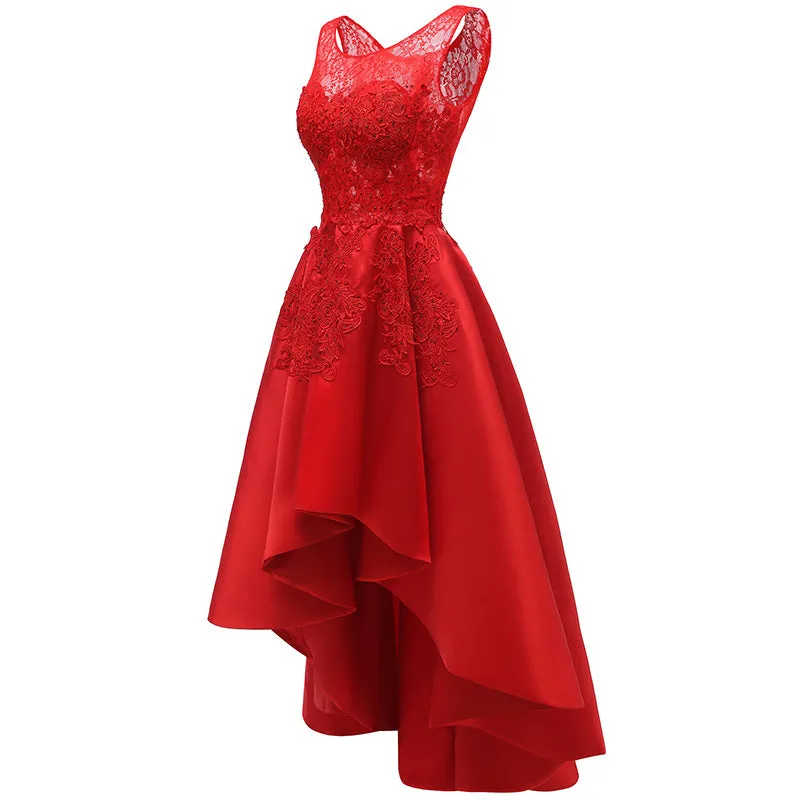 sd-hk Red Prom Dress Sleeveless Bodycon Bridesmaid Dress
