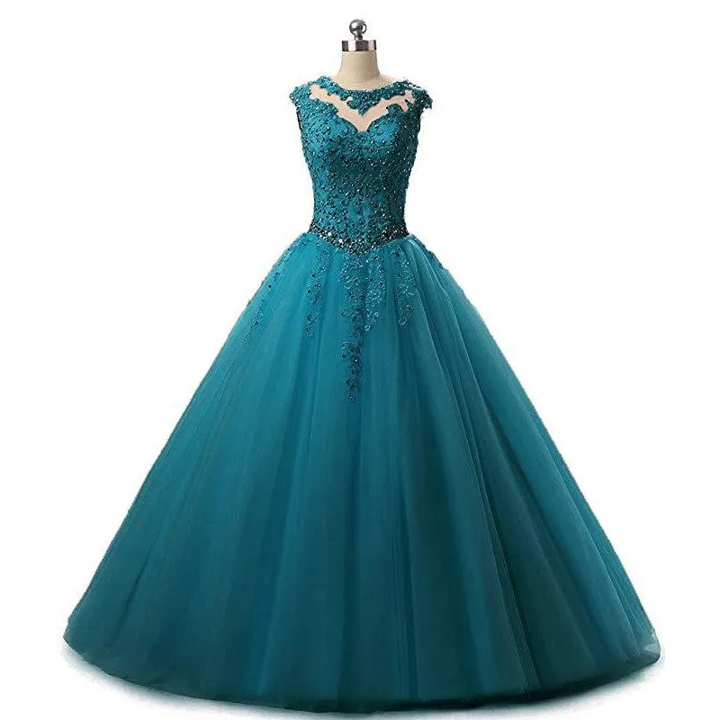 sd-hk Women Prom Gowns Sleeveless Lace Wedding Dress