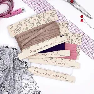 Set of 4 Elastic, Ribbon or Lace Storage Cards